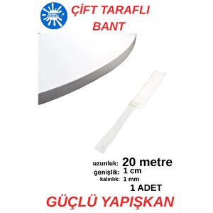 1 Adet 20 Metre Uzunluğunda 1,sınıf Kaliteli Çift Taraflı Bant Ofis Salon Çerçeve Kırtasiye Bantlama