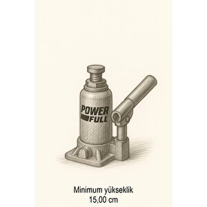 4 Ton Çift Kademeli Hidrolik Şişe Kriko - Kısa Tip