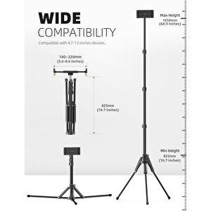 Lamicall Katlanabilir Tablet Tripod 360 Derece Dönme Kumandali Ft02