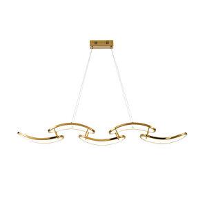 Quon 5'li Gold 100 Watt Sıralı Yemek Masası Üstü Modern Sarkıt Salon Led Avize