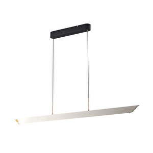 Late Gri Sıralı Yemek Masası Üstü 30 Watt Modern Sarkıt Salon Led Avize