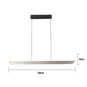Late Gri Sıralı Yemek Masası Üstü 30 Watt Modern Sarkıt Salon Led Avize