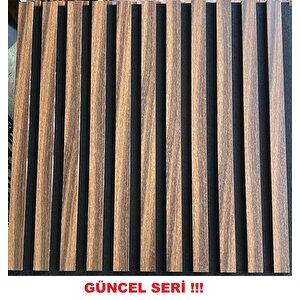 1m² (50cmx50cm 4 Adet)kahverengi Akustik Duvar Paneli 3mm Keçe Ve 8mm Mdflam Duvar Çıtası Lambiri