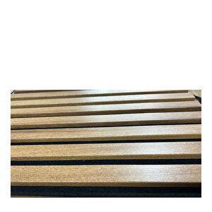 1m² (50cmx50cm 4 Adet)kahverengi Akustik Duvar Paneli 3mm Keçe Ve 8mm Mdflam Duvar Çıtası Lambiri
