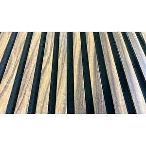 1m² (50cmx50cm 4 Adet)kahverengi Akustik Duvar Paneli 3mm Keçe Ve 8mm Mdflam Duvar Çıtası Lambiri