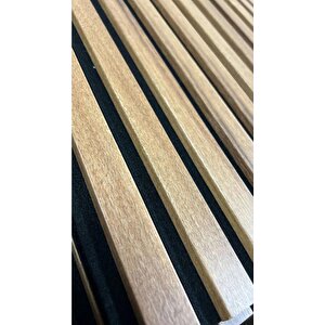 1m² (50cmx50cm 4 Adet)kahverengi Akustik Duvar Paneli 3mm Keçe Ve 8mm Mdflam Duvar Çıtası Lambiri