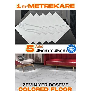 1(m²) 45cm X 45cm 5 Adet Yapışkanlı Parke Floor Pvc Panel  Yer Kaplama Paneli Arkası Kauçuklu 15p