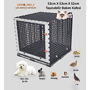 , 52cm X 52cm X 52cm Temizlik Tavalı, Kedi, Köpek, Tavşan, Kuş, Hamster, Ginepig, Civciv, Kafesi