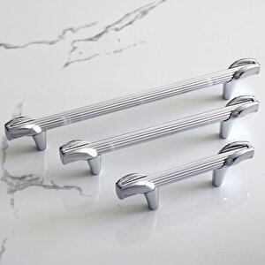 Duru 128 Mm Metal Kulp Mobilya Mutfak Dolabı Kulpları Çekmece Dolap Kapak Kulbu Kulpu Krom Renk
