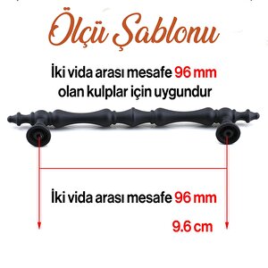 Nilay Siyah Metal Kulp 96 Mm-9.6 Cm Mobilya Çekmece Mutfak Dolabı Dolap Kulpları Kulbu Kulpu Siyah