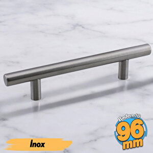 Pürüzsüz 96 Mm İnox Metal 10 Adet Mobilya Mutfak Çekmece Dolap Dolabı Kapak Kulbu Kulpu Kulpları