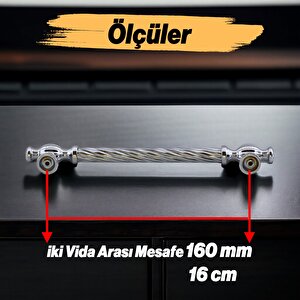 Burma Metal Gümüş Kulp 160 Mm Mobilya Çekmece Mutfak Dolabı Dolap Kapak Kulpları Kulb Kulpu 16 Cm