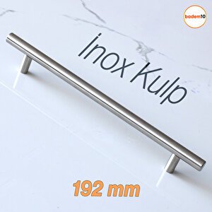 Pürüzsüz 192 Mm İnox Metal 10 Adet Dolap Dolabı Mobilya Mutfak Çekmece Kapak Kulbu Kulpu Kulpları