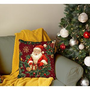 Yılbaşı noel baba  Temalı Baskılı Çift Kişilik Nevresim Takımı( krlent kılfı hediyeli)
