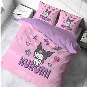 Kuromi Şeker Temalı Baskılı Çift Kişilik Nevresim Takımı