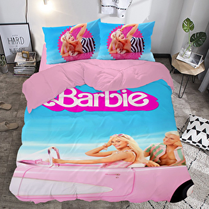 Barbie Temalı Baskılı Çift Kişilik Nevresim Takımı
