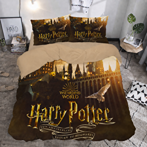 Harry Potter Temalı Baskılı Çift Kişilik Nevresim Takımı