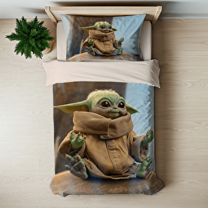 Yoda Baskılı Tek Kişilik Nevresim Takımı