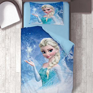 Elsa Temalı Baskılı Tek Kişilik Nevresim Takımı
