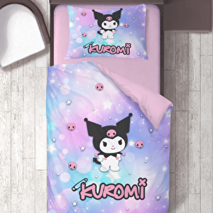 Kuromi Düş Temalı Baskılı Tek Kişilik Nevresim Takımı