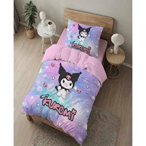 Kuromi Düş Temalı Baskılı Tek Kişilik Nevresim Takımı