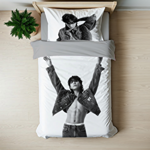 Bts Jungkook Temalı Baskılı Tek Kişilik Nevresim Takımı