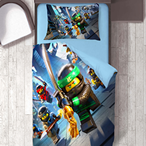 Savaşçı Lego Temalı Baskılı Tek Kişilik Nevresim Takımı