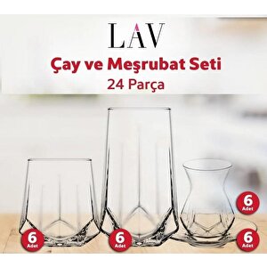 Alya 24 Parça Çay-meşrubat Su Takımı