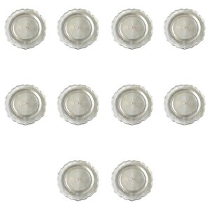 Plastik Sert Mika Şeffaf Tabak - Parti Sunum Yemek Tabağı - Yuvarlak - 19 Cm. - 6 Adetlik 10 Paket