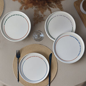 Motto Line Stackable Pasta Tabağı 21 Cm 4 Adet 22645-22731-35-36