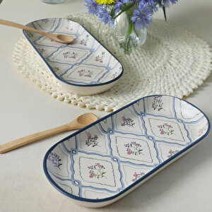Floral Waves Noyan Kayık Tabak 26 Cm 2 Adet 22668