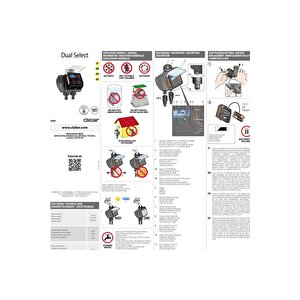 Claber 8488 Dual Select Çift Çıkışlı Otomatik Su Zamanlayıcı
