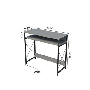 Reyo 90x37cm Metal Ayaklı Çalışma Masası Bilgisayar Masası Atlantik Çam