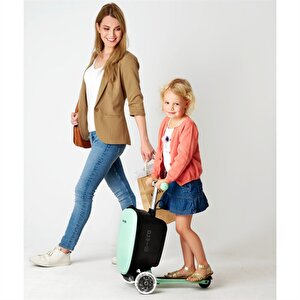 Micro Micro Ride On Luggage Junior Katlanır Scooter Bagaj Mint Yeşil