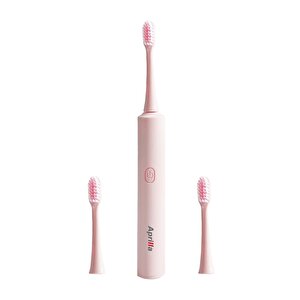 Pembe-atb 8717 Titreşimli Değiştirilebilir Başlıklı Su Geçirmez Gövdeli Pembe Diş Fırçası