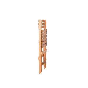 Reyo Ahşap Katlanır Puf Minderli 3'lü Bistro Set Bahçe Takımı Naturel Yeşil