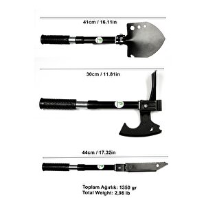 Katlanır Kürek, Balta, Bıçak, Testere, Çekiç,çapa Seti-multitools
