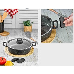 Zk-957 Asya Döküm Granit 28 Cm Karnıyarık Tencere