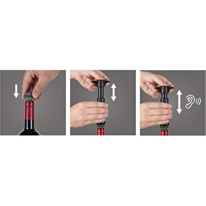 Vacu Vin 0854460 (1 Pompa, 1 Tıpa) Şarap Vakum Seti