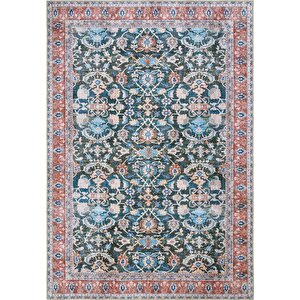 Private Lacivert Eskitme Vintage Halı Etnik Otantik Şönil Halı Yıkanabilir Salon Halısı 230x330 cm