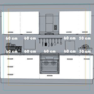 290 Cm Mutfak Dolabı Yrkn290 28