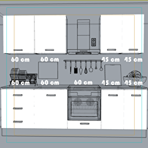 270 Cm Mutfak Dolabı Yrkn270 40