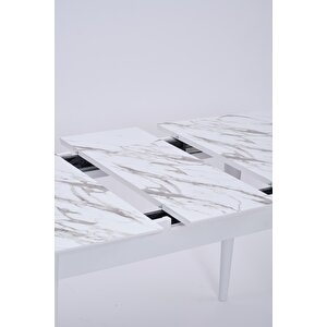 Venüs Otomatik Açılır Mdf Mutfak Masası 80x120 Beyaz