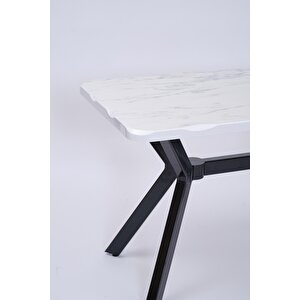 Kütük Mdf Boyalı Lak Panel Mutfak Masası 70x120 Beyaz