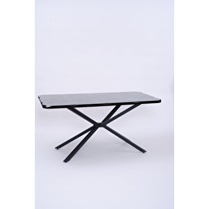 Kütük Polo Mdf Mutfak Masa Sandalye Takımı 90x160 Siyah