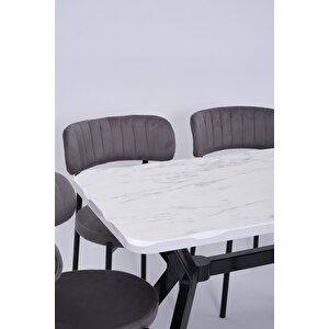 Kütük Beta Mdf Lak Mutfak Masa Sandalye Takımı 70x120