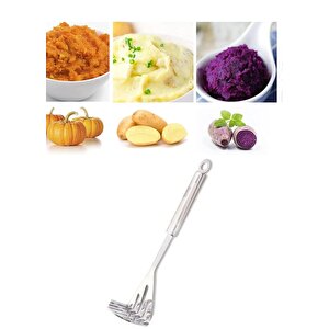Patates Ezici Paslanmaz Çelik Asma Delikli 28 Cm