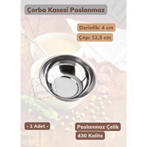 Çorba Kasesi Paslanmaz Kase Yoğurt Kasesi Mini Boy Çelik 12,5 Cm