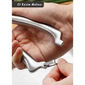 Et Makası Paslanmaz Mutfak Makası Çelik Tavuk Makası Ergonomik Tasarım 20 Cm