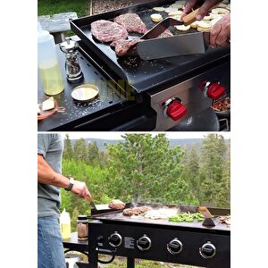 Barbekü Spatulası Paslanmaz Izgara Spatulası Çelik Hamburger Spatulası 30 Cm